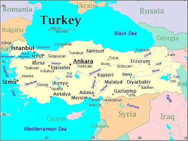 ترکیه ناحیه مدیترانه