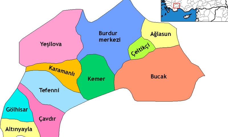 ترکیه ناحیه مدیترانه شهر بوردور