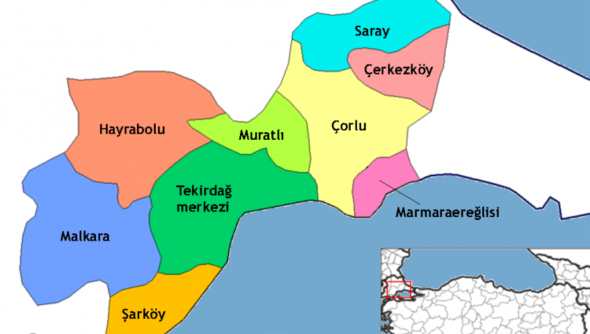 ترکیه ناحیه مرمره شهر تکیر داغ